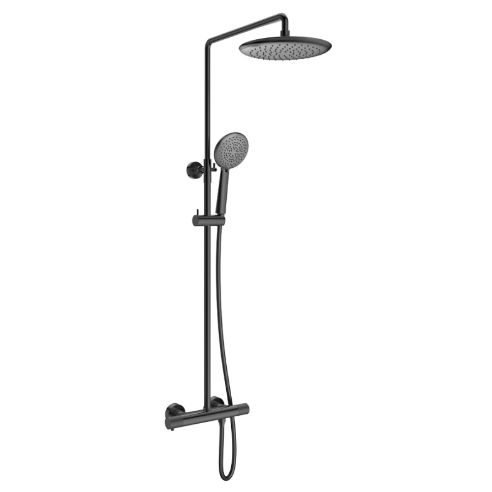 Душевая система Vincea Desire Вороненая сталь