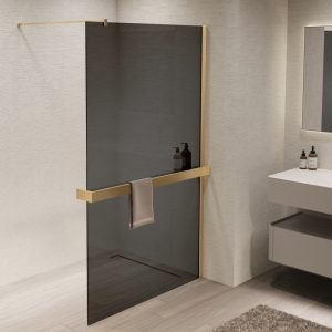 Душевая перегородка Vincea Walk-In Золото матовое / Тонированное