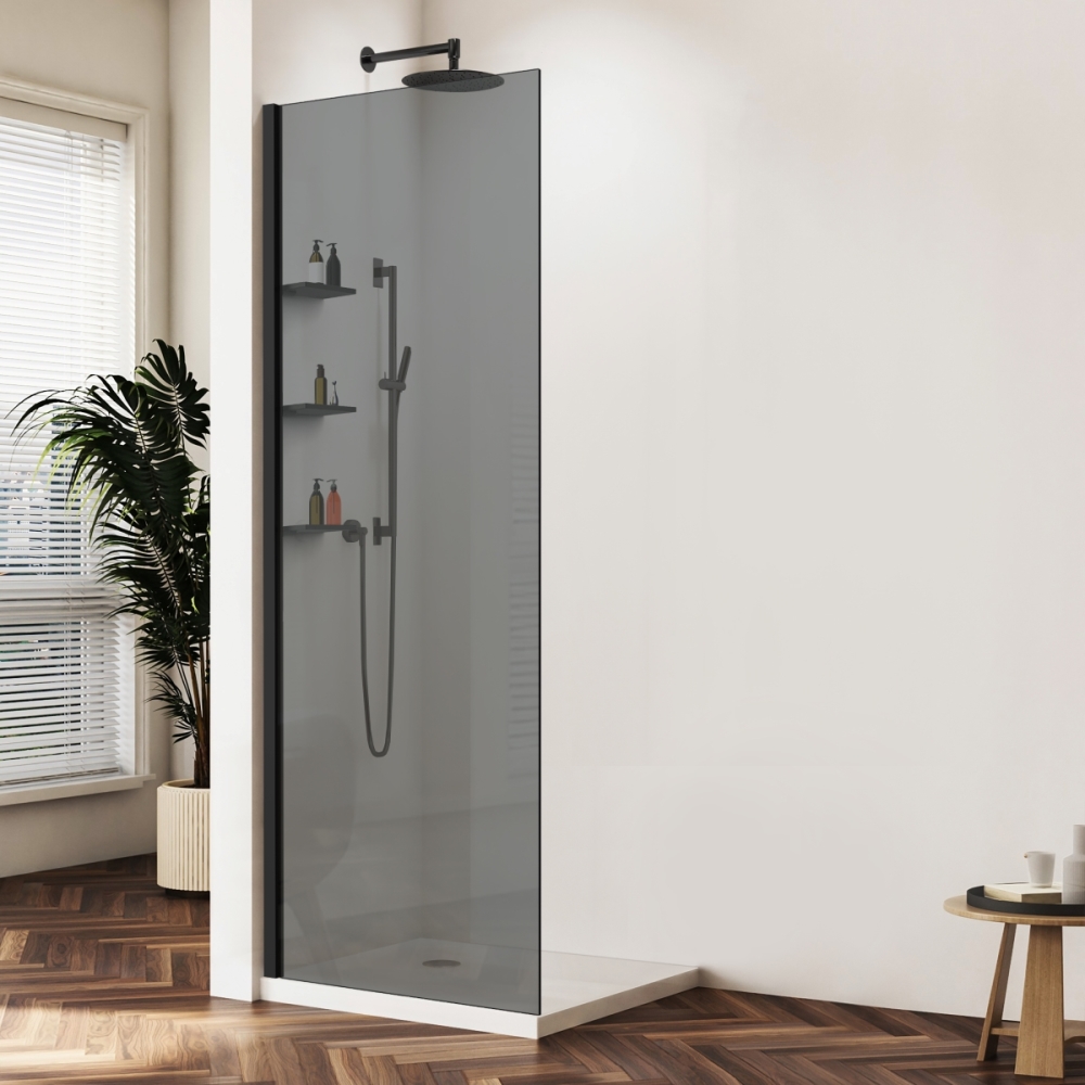 Душевая перегородка Vincea Walk-In Черный / Тонированное